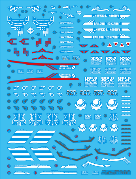 Delpi Water Decal (ดิแคลน้ำ) FM Forbidden Gundam