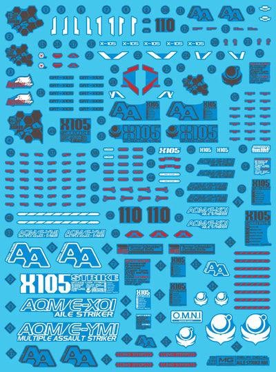Delpi Water Decal (ดิแคลน้ำ) MG Aile Strike Ver. RM Gundam Delpi Decal