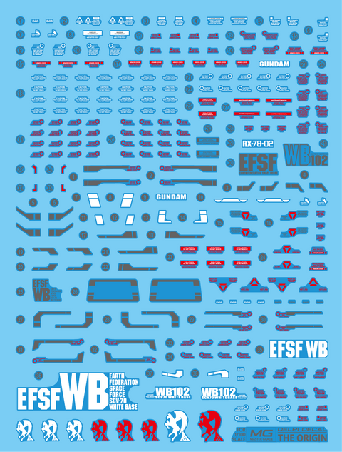 Delpi Water Decal (ดิแคลน้ำ) MG RX-78-2 The Origin Gundam