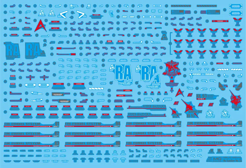Delpi Water Decal (ดิแคลน้ำ) MG RX-93 V Ver.Ka Gundam Delpi Decal