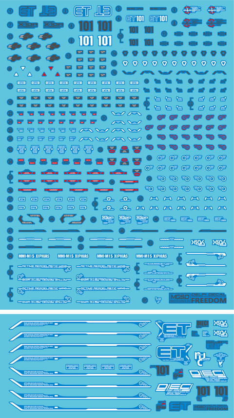 Delpi Water Decal (ดิแคลน้ำ) MGSD Freedom Gundam