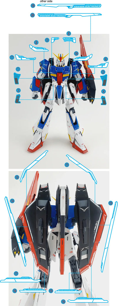 Delpi Water Decal (ดิแคลน้ำ) MG Zeta Ver.Ka Gundam Delpi Decal