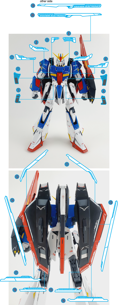 Delpi Water Decal (ดิแคลน้ำ) MG Zeta Ver.Ka Gundam