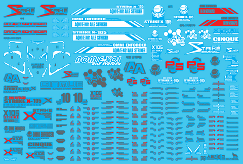 Delpi Water Decal (ดิแคลน้ำ) PG Strike Gundam