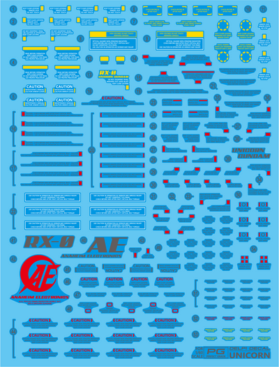 Delpi Water Decal (ดิแคลน้ำ) PG Unicorn Gundam Delpi Decal