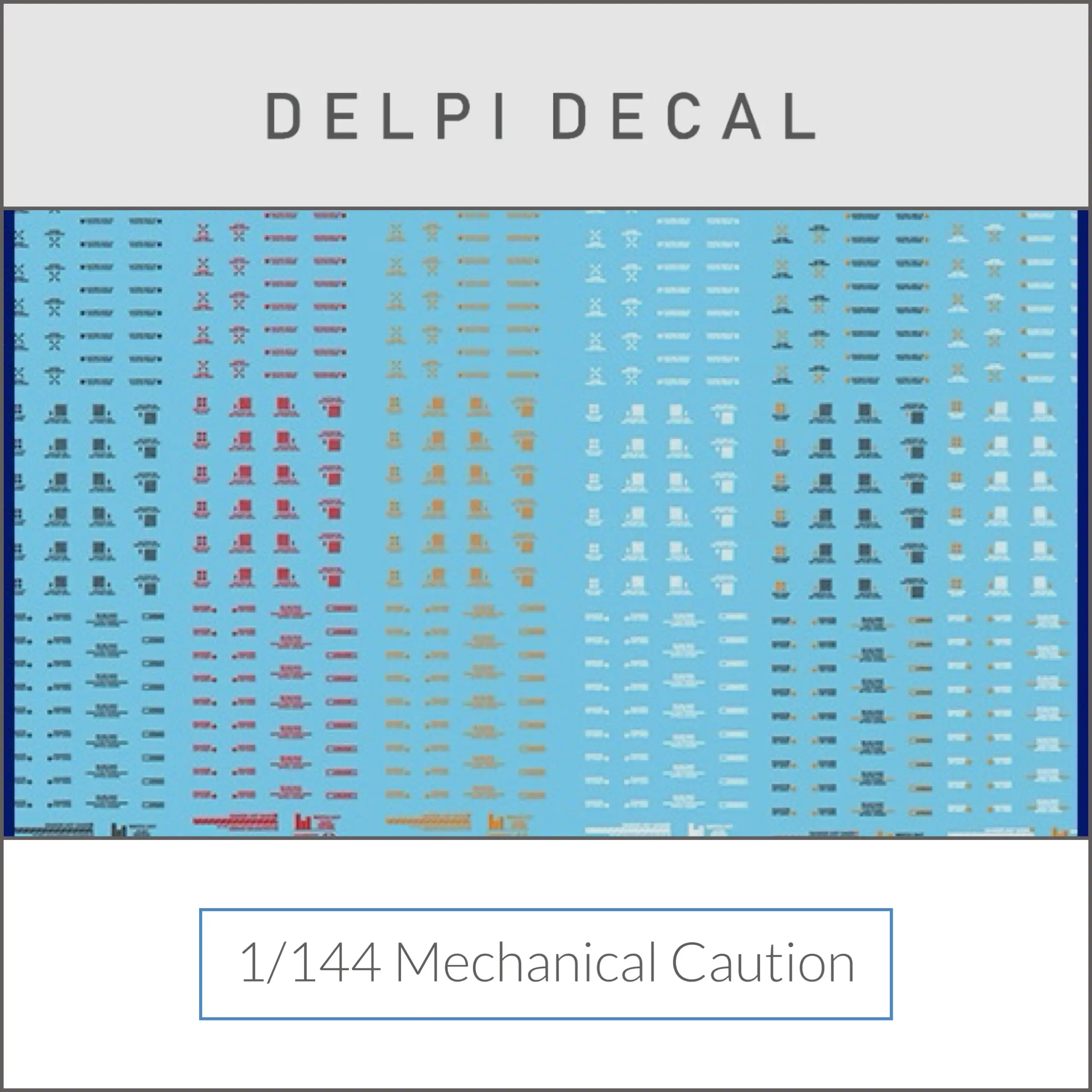 Delpi Water Decal (ดิแคลน้ำ) 1/144 Mechanical Caution Delpi Decal