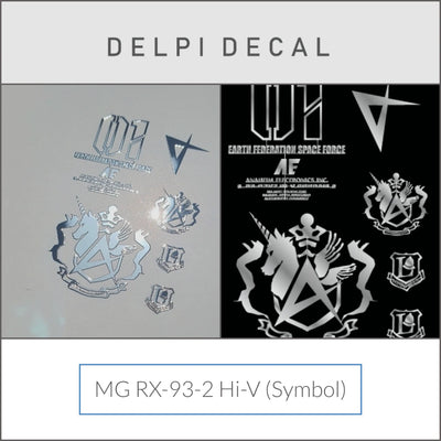 Delpi Metal Sticker (สติกเกอร์โลหะ) MG RX-93-2 Hi-V (Symbol) (Silver) Delpi Decal