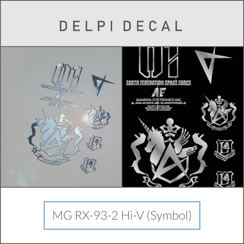 Delpi Metal Sticker (สติกเกอร์โลหะ) MG RX-93-2 Hi-V (Symbol) (Silver)