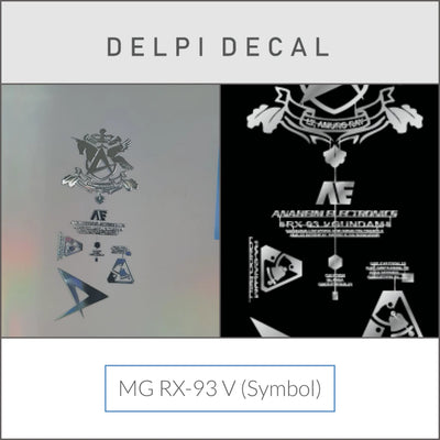 Delpi Metal Sticker (สติกเกอร์โลหะ) MG RX-93 V (Symbol) (Silver) Delpi Decal