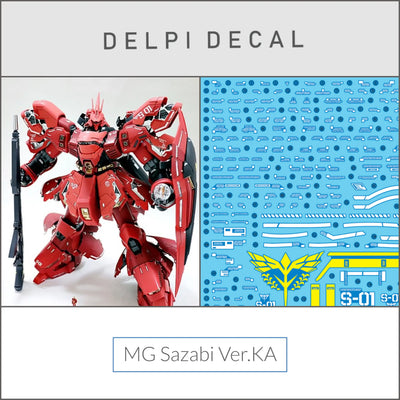 Delpi Water Decal (ดิแคลน้ำ) MG Sazabi Ver.Ka Delpi Decal