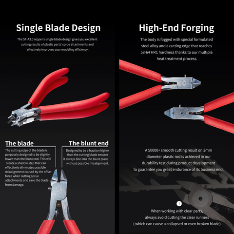 ST-A 3.0 Single Blade Nipper By DSPIAE คีมตัดโมเดลพลาสติก คมมีดเดี่ยว