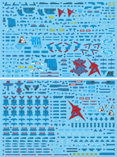 Delpi Decal (ดีคอลน้ำ) PG UNLEASHED RX-93 V VER. DELPI Delpi Decal