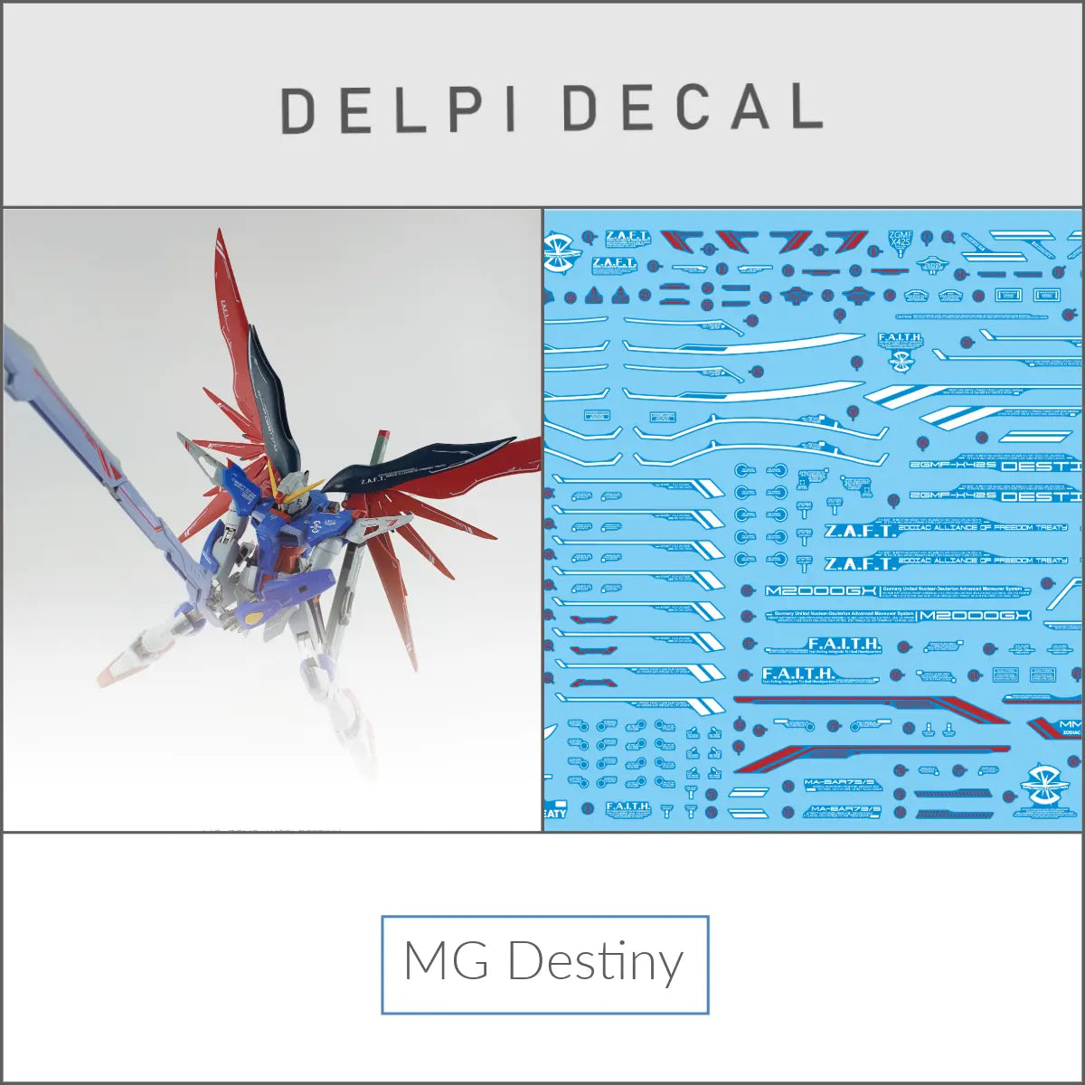 Delpi Water Decal (ดิแคลน้ำ) MG Destiny Gundam Delpi Decal