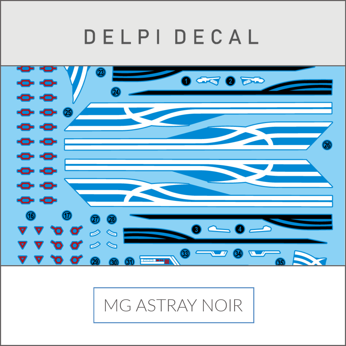 Delpi Decal (ดีคอลน้ำ) MG ASTRAY NOIR Delpi Decal