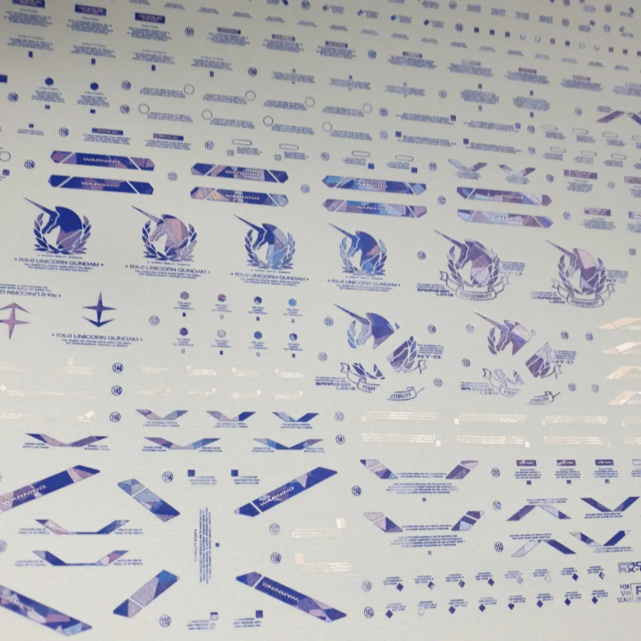 Delpi Water Decal (ดิแคลน้ำ) PG Unicorn Perfectibility Gundam Delpi Decal