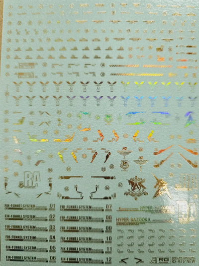 Delpi Water Decal (ดิแคลน้ำ) RG RX-93 V Gundam Delpi Decal