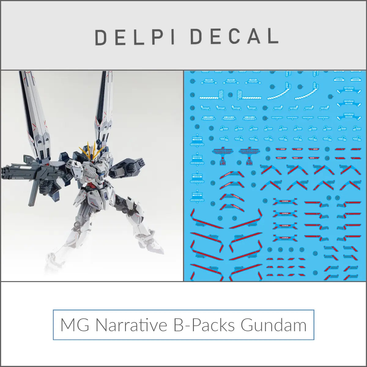 Delpi Water Decal (ดิแคลน้ำ) MG Narrative B-Packs Ver.Ka Gundam Delpi Decal