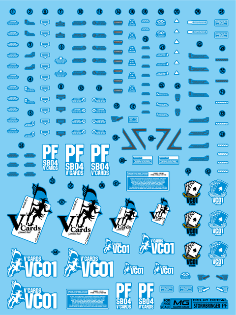 Delpi Water Decal (ดิแคลน้ำ) MG Storm Bringer PF Gundam