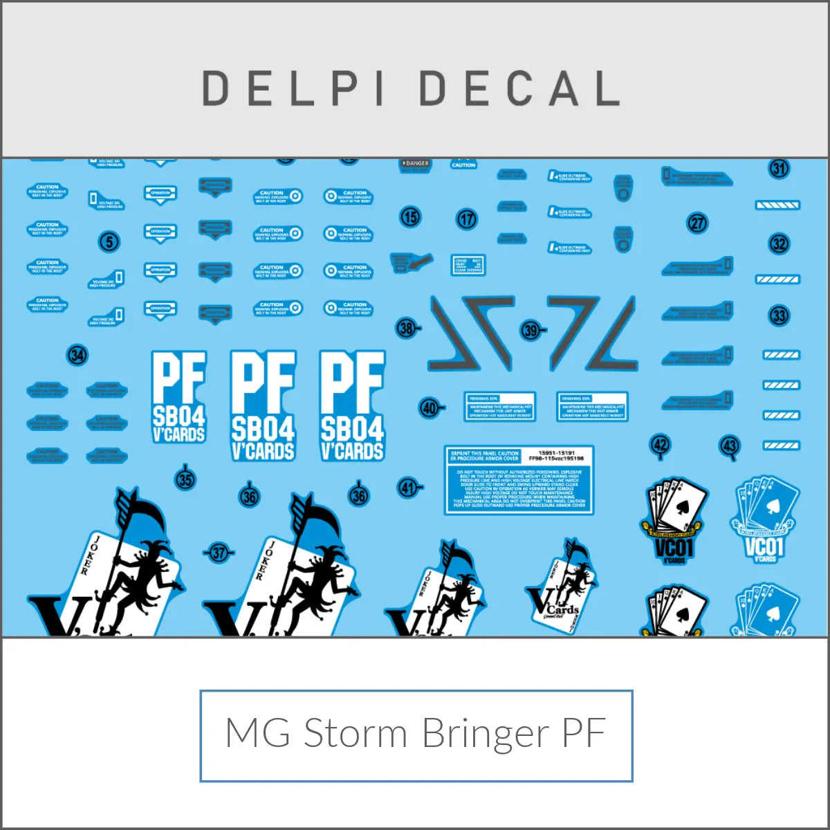 Delpi Decal (ดีคอลน้ำ) MG Storm Bringer PF Delpi Decal