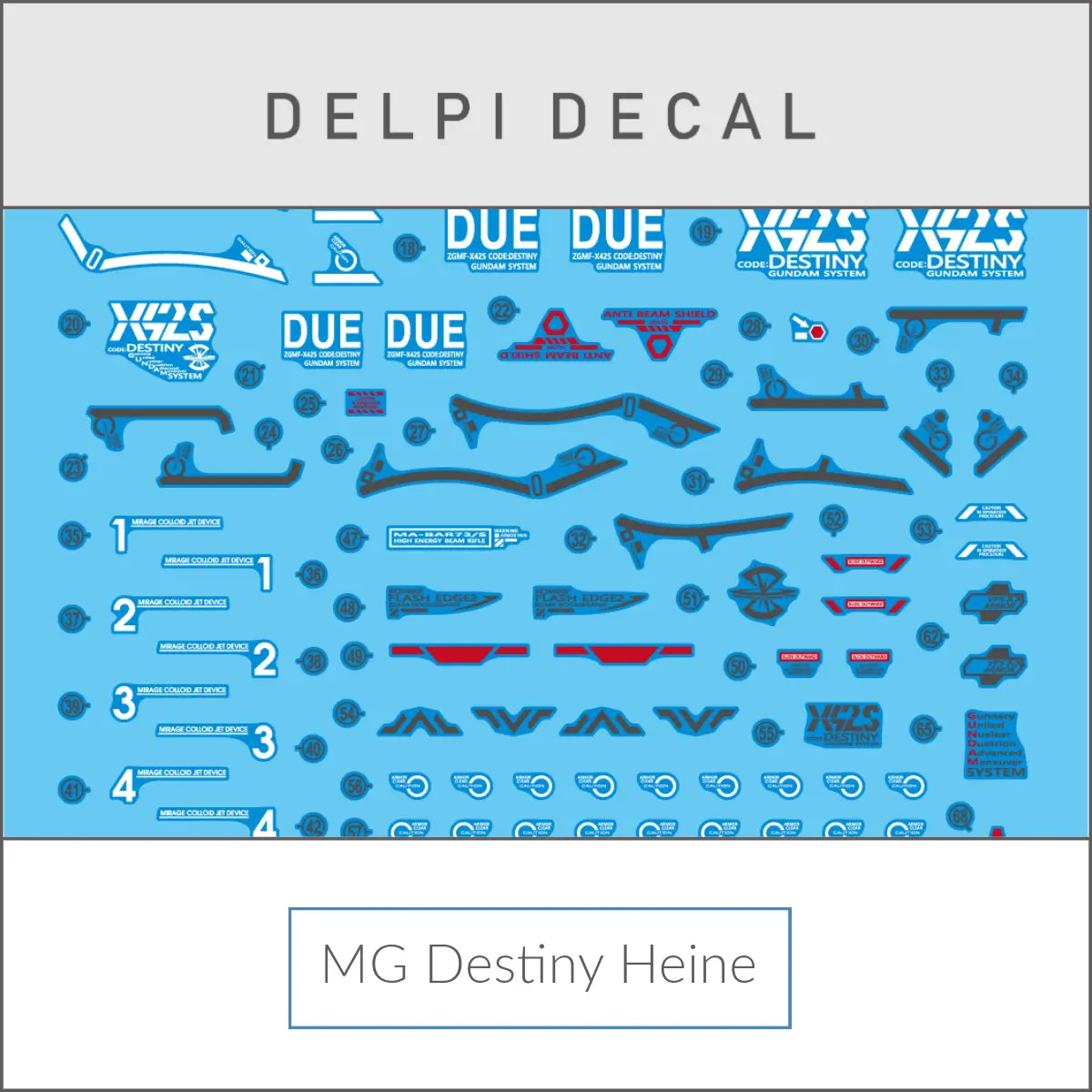 Delpi Decal (ดีคอลน้ำ) MG Destiny Heine Delpi Decal