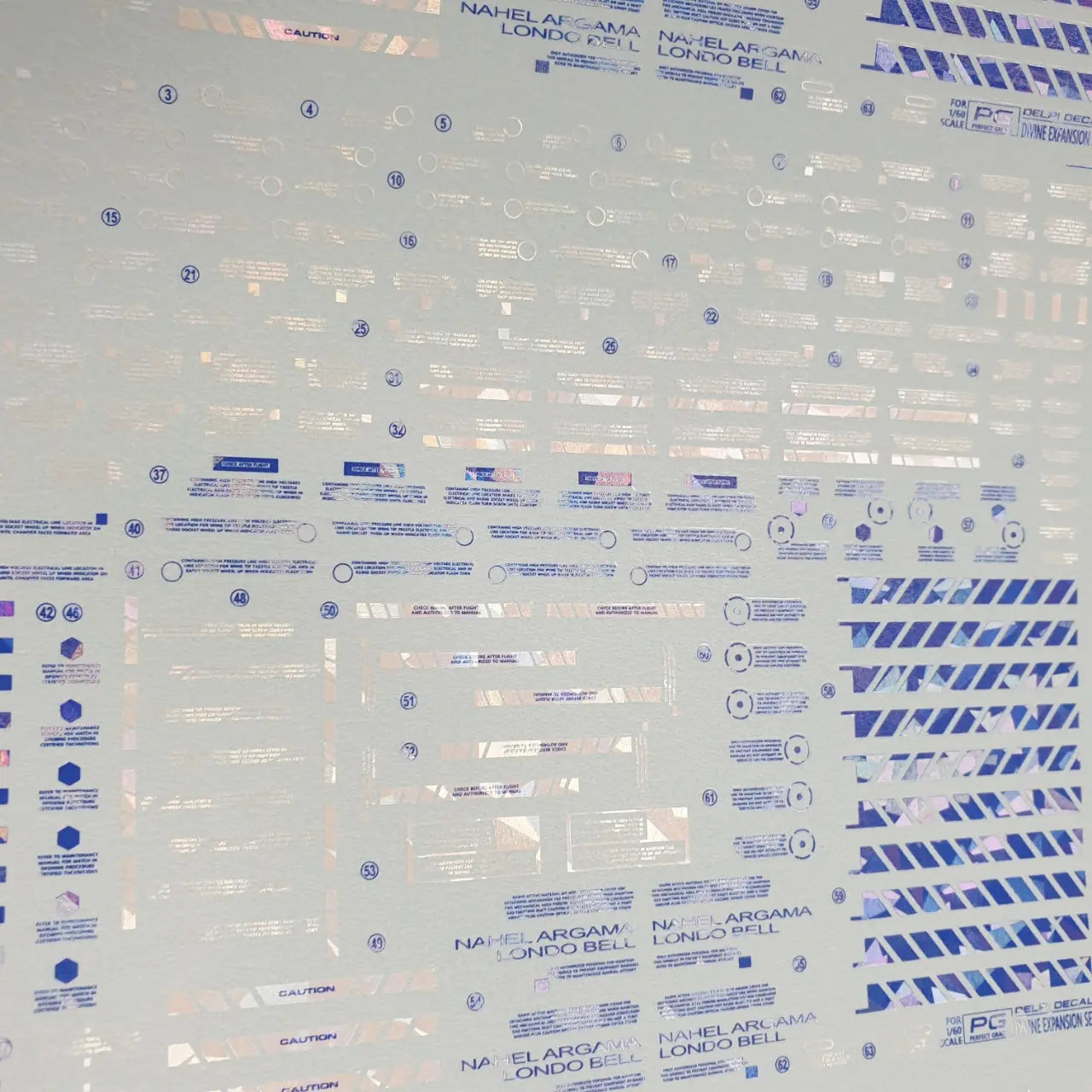 Delpi Water Decal (ดิแคลน้ำ) PG Unicorn Perfectibility Gundam Delpi Decal