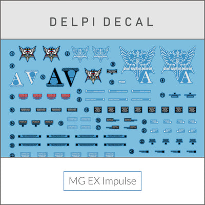Delpi Water Decal (ดิแคลน้ำ) MG Ex Impulse Gundam Delpi Decal