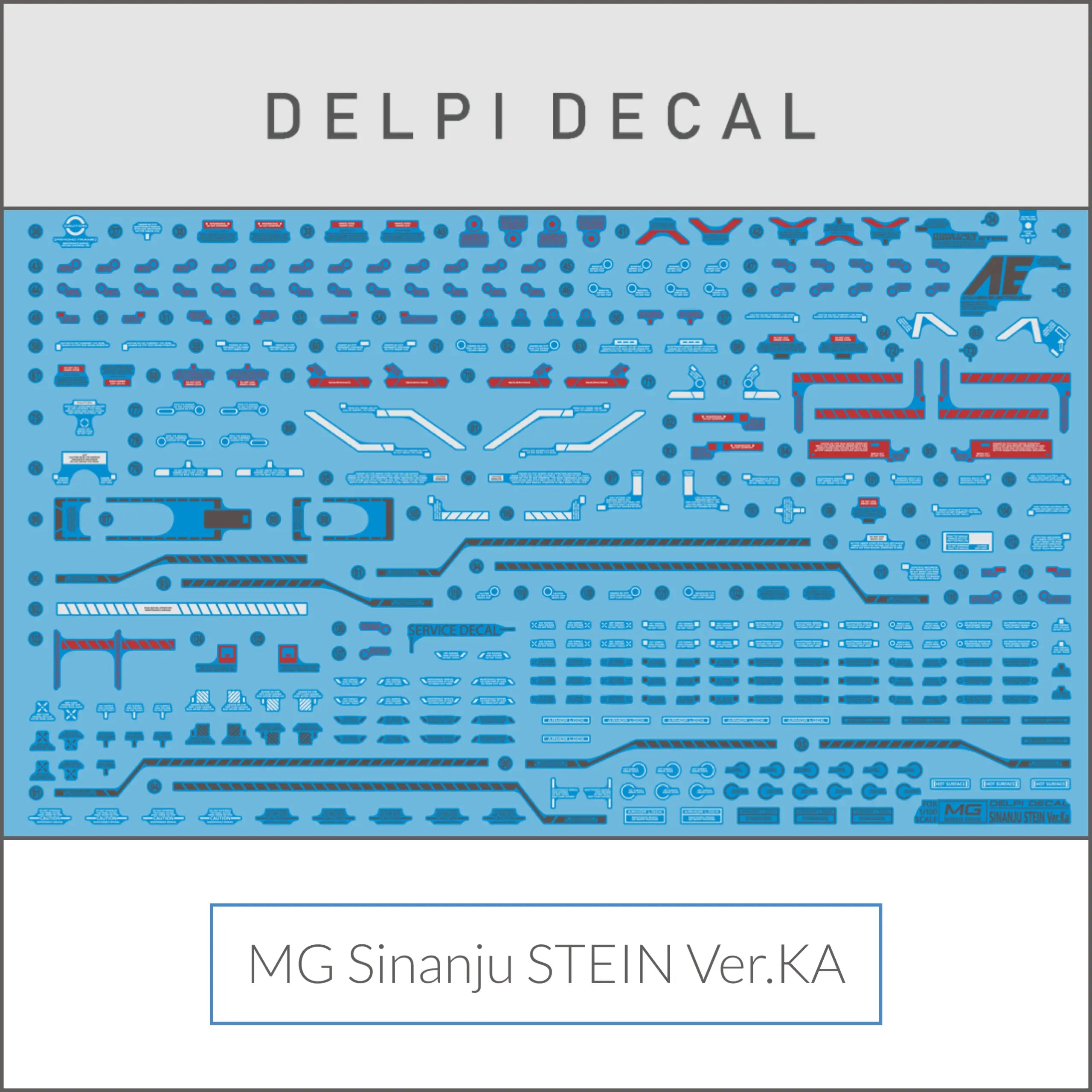 Delpi Water Decal (ดิแคลน้ำ) MG Sinanju STEIN Ver.Ka Delpi Decal