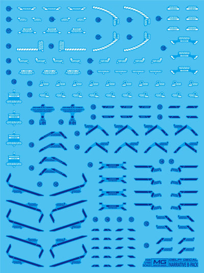 Delpi Water Decal (ดิแคลน้ำ) MG Narrative B-Packs Ver.Ka Gundam Delpi Decal