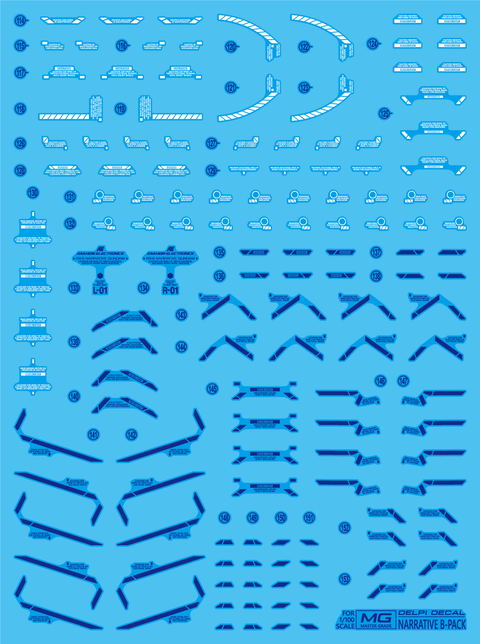 Delpi Water Decal (ดิแคลน้ำ) MG Narrative B-Packs Ver.Ka Gundam