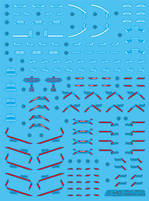 Delpi Water Decal (ดิแคลน้ำ) MG Narrative B-Packs Ver.Ka Gundam