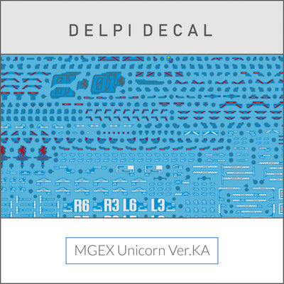 Delpi Water Decal (ดิแคลน้ำ) MGEX Unicorn Ver.Ka Gundam Delpi Decal