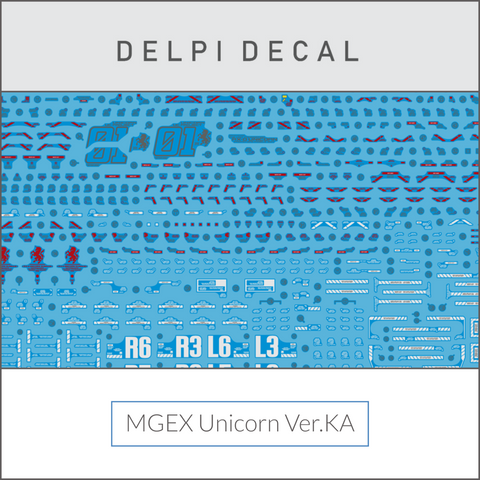 Delpi Water Decal (ดิแคลน้ำ) MGEX Unicorn Ver.Ka Gundam