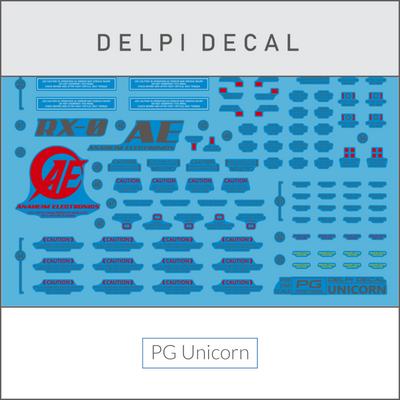 Delpi Water Decal (ดิแคลน้ำ) PG Unicorn Gundam Delpi Decal