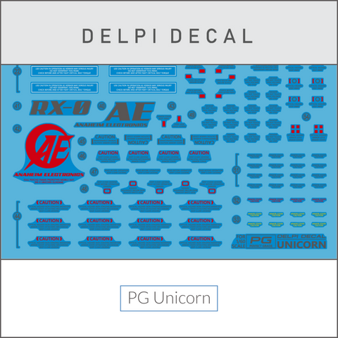 Delpi Water Decal (ดิแคลน้ำ) PG Unicorn Gundam