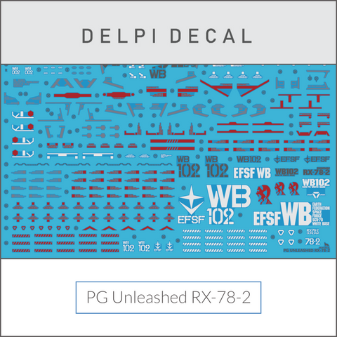 Delpi Water Decal (ดิแคลน้ำ) PG Unleashed RX-78-2 Gundam