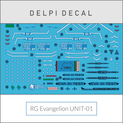 Delpi Water Decal (ดิแคลน้ำ) RG Evangelion Unit-01 Delpi Decal