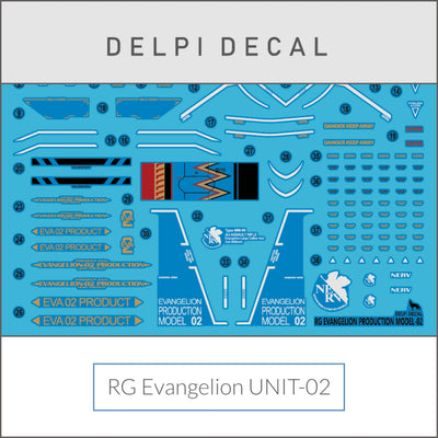 Delpi Water Decal (ดิแคลน้ำ) RG Evangelion Unit-02 Delpi Decal