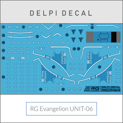 Delpi Water Decal (ดิแคลน้ำ) RG Evangelion Unit-06 Delpi Decal