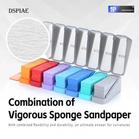 Vigorous Sponge Sandpaper By DSPIAE กระดาษทรายฟองน้ำพร้อมกล่องเก็บ Dspiae