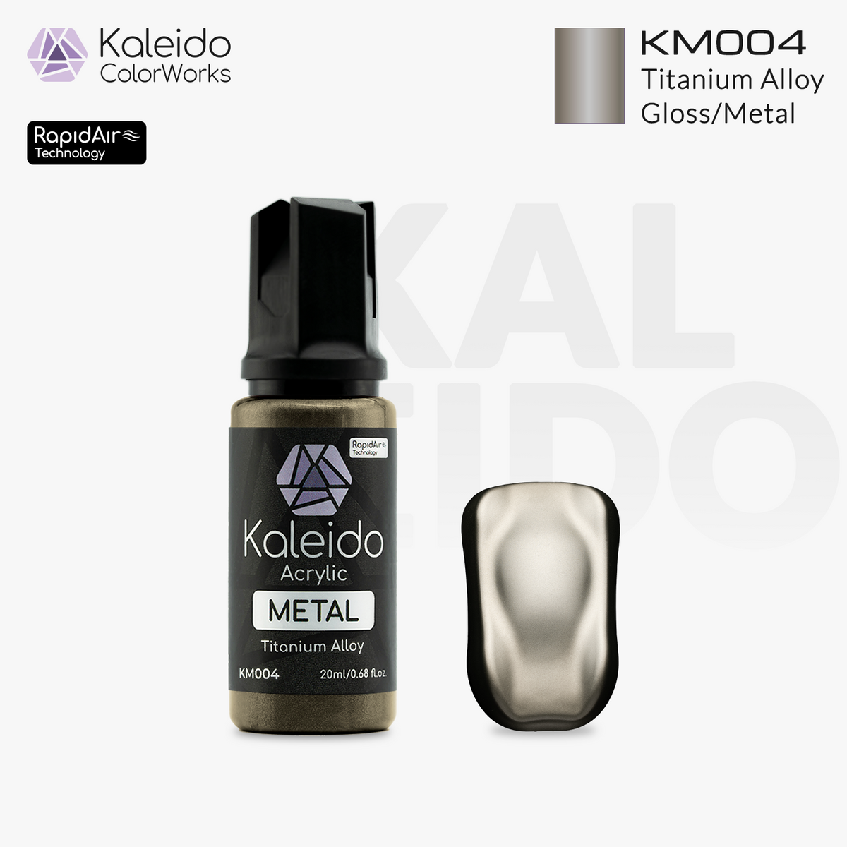 Kaleido ColorWorks สีอะคริลิกสูตรน้ำ Metal Colors 20ml (12 สี) Kaleido ColorWorks