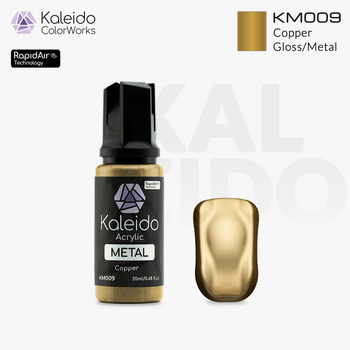 Kaleido ColorWorks สีอะคริลิกสูตรน้ำ Metal Colors 20ml (12 สี) Kaleido ColorWorks