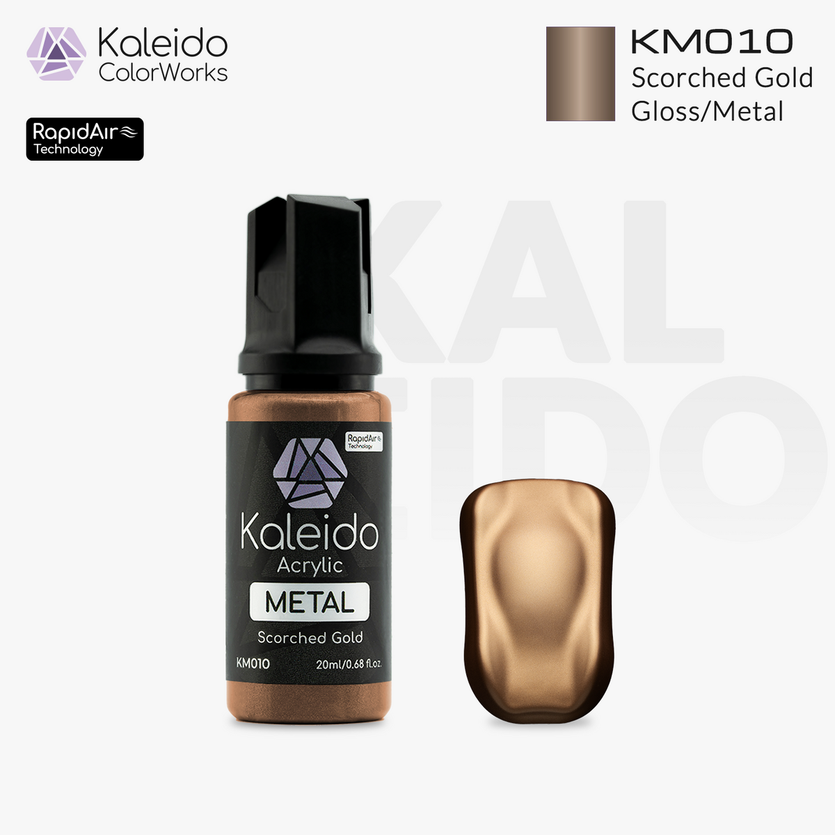 Kaleido ColorWorks สีอะคริลิกสูตรน้ำ Metal Colors 20ml (12 สี) Kaleido ColorWorks
