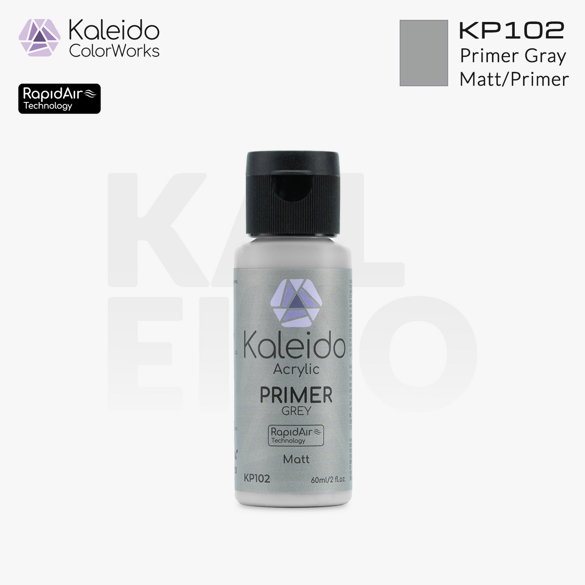 Kaleido ColorWorks สีรองพื้นอะคริลิกสูตรน้ำ Primer 60ml / 210ml (8 แบบ) Kaleido ColorWorks